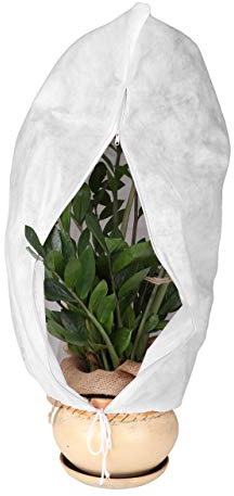 GARDENIX Pflanzenschutz Winter Kübelpflanzensack, Frostschutz Schutzhaube, Winterschutz, mit Reißverschluss und Zugband 100x140 cm