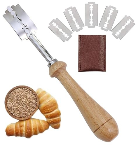 Qinsky Taglierino per pane, Lametta Professionale per Pasta con 5 Lame