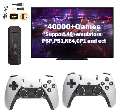 X2 Plus Game Stick Retro Console,Plug & Play Video Game Stick,with Dual 2.4G Wireless Controllers