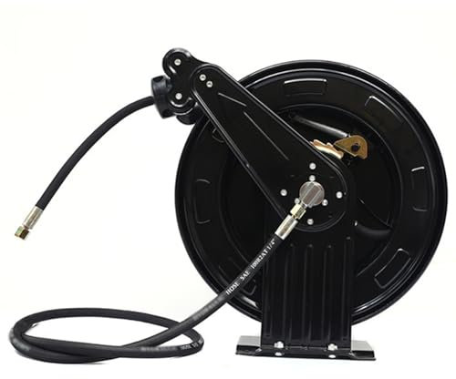 Auto-Retractable Pressure Washer Hose Reel, Pressure Washer Hose Reel with Hose, Card Position, for Watering Car Washing Pet Showers and Floor Cleaning