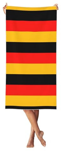 HGFVY Badetuch mit Deutschland-Flagge, schnelltrocknend, leicht, ideal für Fitnessstudio, Reisen, Camping, Pool