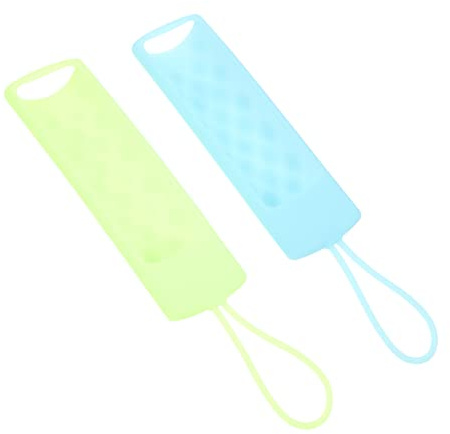 DIYEAH 2 Stück Fernbedienungshülle aus Silikon für Stick und Stoßfest Waschbar Schützt vor Stößen und Kratzern Präzise Aussparungen für Einfache Handhabung