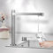 3 -Wege -Küchenmischer -Hahn mit Trinkwasser 360 ° Drehküchenspüle Mixer 2 Loch Dual Hebel