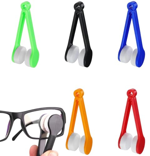 5pcs Pocketcleaner Brille,Mini Tragbare Brillenreiniger,Sonnen Microfaser Reinigungsbürste,Peeps Für Sunglasses Kurzsichtige