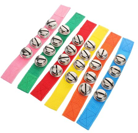 VICASKY 6 Stück Handgelenksglöckchen aus Stoff Musikalisches Spielzeug für Kleinkinder Bunte Armbandglocken zur Sensorischen und Tanzspielzeug für Babys