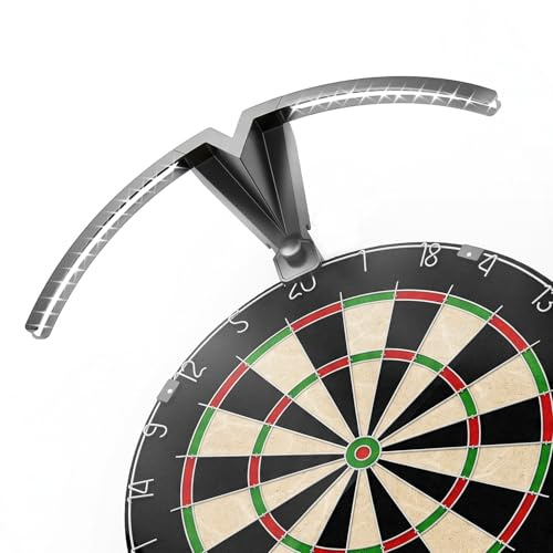 BrightWish Dartscheibe Beleuchtung, 120° Dartscheibe Licht, 6000K tageslichtweiß, 3m Netzkabel mit EU-Stecker, abnehmbares Dart Board Lighting für alle Sisal Dartscheiben, einfache Klemmmontage