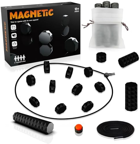 20 Stück Magnetisches Schachspiel Neue Set | Strategie Magnet Schach Tisch Magnetic Spiel, Tragbares Festliches Spielzubehör für Familientreffen/Camping