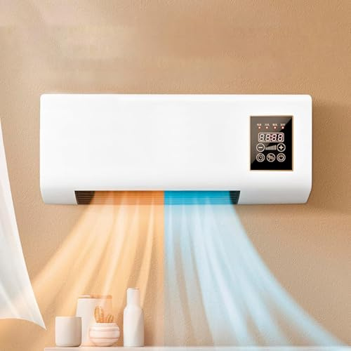 Condizionatore d'aria portatile senza condotti e ventilatore da parete senza pale, unità AC portatile 3 in 1 (sistema di raffreddamento/ventilazione/split) con telecomando, design ultra silenzioso,