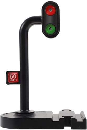 Artibetter Kleiner Zug Ampel Modellbahn Zubehör Abs Verkehrsampel mit LED Beleuchtung Dekoratives Eisenbahnspielzeug für Modellbau und Bastler