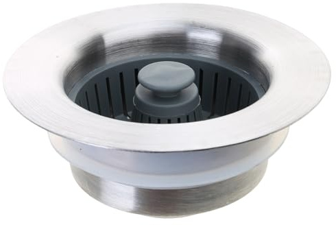 Upgraded 3 in 1 Kitchen Sink Drain Strainer & Stopper Combo Stainless Steel Metal Popup Sink Stopper Anti-Clogging Kitchen Sink Drain Cover