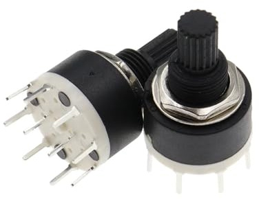 Interrupteur à bande rotative en plastique SR16, 16MM, 2 pôles, 3, 4 positions, 1 pôle, 5, 6, 8 positions, longueur de la poignée, 15MM, 1 pièce(1 Pole 8)