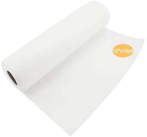 New brothread Wash Away (Wasserlösliche) Maschinen Stickvlies 12 x10 Yd/Rolle - Leichtem Gewicht 40gm (1.5oz) - Kann in Verschiedene Größen geschnitten Werden für Maschinensticken und Handnähen