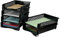 Hokky Plastic A4 Letter Trays, 6 Tier Stackable A4 Filing Trays, Black