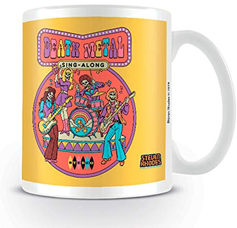 Steven Rhodes MG25684 Kaffeebecher aus Keramik, 11 oz/315 ml, Death Metal Sing Along