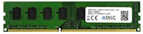 DILC, RAM DDR3 DIMM 4GB, Memoria RAM per Computer Fisso, PC3-12800, 1600Mhz (240 Pin), 1.35v (Low Voltage), Compatibile con Computer con Scheda Madre Intel o Amd, Perfomance Elevate, Garantita a Vita