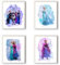 HerZii Prints Die Eiskönigin WandkunstDekoration, Drucke Die Eiskönigin AquarellPoster – Die Eiskönigin Geburtstagspartyzubehör – Die Eiskönigin Schlafzimmer Dekoration für Mädchen, Anna Olaf