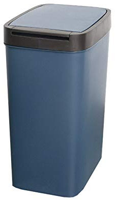 XGWML Trash Can,Trash Bin,Garbage Can,Stainless Steel Dustbin,Pedal Trash Can,Waste Bin for Garden,School,Office,Home and Kitchen (Large,Blue)