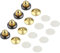 ANCLLO Lot de 4 pics de haut-parleur, supports de haut-parleur, caisson de basses, amplificateur, platine, pieds isolants isolants, tapis anti-chocs avec adhésif double face