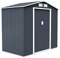 DREAMADE Box Casetta Grande, Casetta da Giardino Esterno, Capanno Magazzino in Lamiera di Metallo, con Porta a 2 Ante e Finestra di Ventilazione, Adatta per Riporre Attrezzi (Grigio)