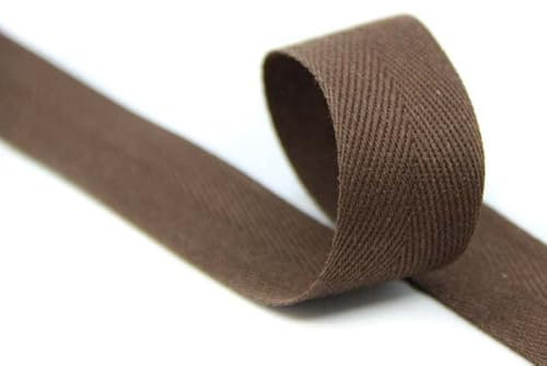 15mm | 5m Köperband | Nahtband | Farbauswahl I 78% Baumwolle | (braun)