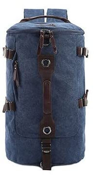 Mochila Petate-Mochila Bolsa Tela Cremallera ideal como Equipaje de Mano 45x28x28 para Viajes Cortos, Escapadas Como Fin de Semana a la Montaña, Camping, Senderismo o Ideal Para Moto.(azul)