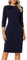 MINTLIMIT Women Sheath Dress 3/4 Sleeve Bow Neck Wear to Work Pencil Dresses Blue