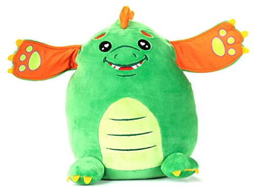 Huggimalz Stuffed Squishy Dinosaur Toy - Super Soft - Official Plush - Teddy that Hugs Back - For Adults & Kids - Weighted Dinosaur Helps Relieve Stress and Anxiety - Soft & Squishy - 30cm