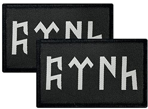 ZETTMANN® [ 2 Stück ] Türkische Flagge Aufnäher mit Klettverschluss als Patch I für T-Shirt Jacke Pullover Türkische Fahne Bayrak Asker Bozkurt Zeichen Camouflage ca. 8 x 5cm (Göktürk Schwarz)