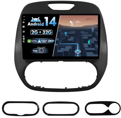 BXLIYER Android 14 IPS Autoradio pour Renault Kaptur Captur (2014-2019) - sans Fil Carplay + Android Auto - Caméra GRATUITES - 2 Din 9 Pouce - Dab Volant BT WLAN 4G Fast-Boot Split-Screen
