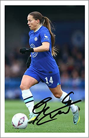 RJR PRINTS Fran Kirby - Foto firmada de Chelsea Ladies de 6 x 4 Pulgadas con impresión preimpresa, Regalo de autógrafo de fútbol