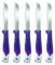 CLEARFEE Solingen Obsmesser Schälmesser Made in Germany aus Edelstahl Gemüsemesser Allzweckmesser Allesschneider sehr scharf (lila-weiß, 5)