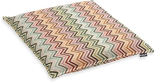 H.O.C.K. Maribel Outdoor Kissen inkl. Füllung Sitzkissen Dekokissen bunt Multi Zick-Zack Boho (45x45x4cm)