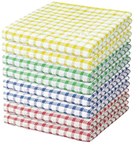 Nialnant 8 Stück Geschirrtücher zum Geschirrspülen, superweiche und saugfähige Küchentücher, Frottee-Reinigungstücher, 27,9 x 27,9 cm