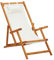 puraday Klappbarer Strandstuhl Eukalyptus Massivholz und Stoff Creme 60x127x95 cm Klappstuhl Camping Gartenstuhl Klappbar Sonnenliege Holz Holzliegestuhl Balkon Liegestuhl Bequem Und Langlebig