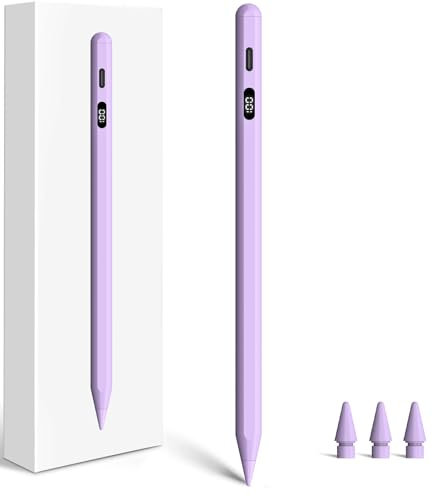 Lapiz para iPad(2025-2018): Pencil 1 Generacion para iPad con Pantalla LED, Carga Rápida USB-C, Rechazo de Palma, Sensibilidad de Inclinación. Pencil USB C para Pad6/7/8/9-Air3-5-Mini5/6-Pro11/12.9