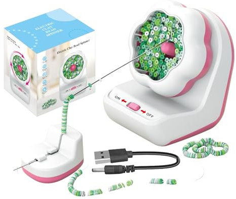 Neamou Electric Bead Spinner for Bracelet Making Kit, Pop Style Bracelet Maker Mit Perlennadeln, Perlenweben & Schmuckherstellung Set Zubehör, Cool Maker Pop Style Armband Studio