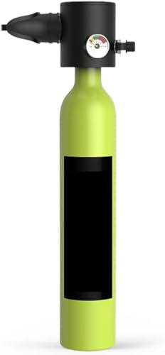 KANBUN Tauchausrüstung, Mini-Tauchausrüstung, Tank, Tauchflasche, Sauerstoffflasche, Schnorchelset mit Adapter, unterstützt 10–15 Minuten Unterwasseratmung (Farbe: A, Größe: Mini-Tauchflasche G)