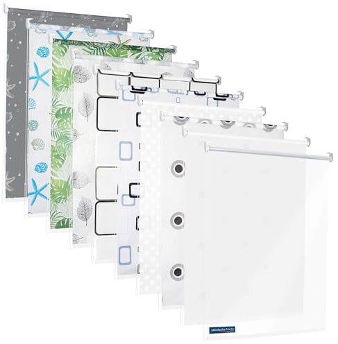 TEXMAXX® Duschrollo für Badewanne mit Seitenzug - Verschiedene Breiten/Duschvorhang Badewanne/Badewannenvorhang/Badewanne Vorhang - 80cm breit x 240cm inkl. Zubehör - Grau