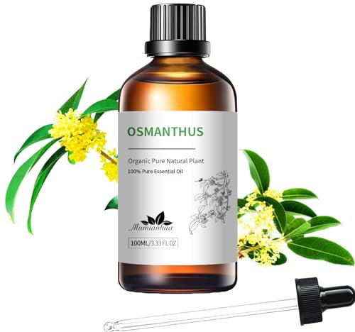 Osmanthus Ätherisches Öl Mumianhua Reines Osmanthus Öl Osmanthus Aromatherapie Öle für Diffusoren, Zuhause, Haut, Seife, Parfüm, Kerzen, Luftbefeuchter, Luftreiniger 100 ml