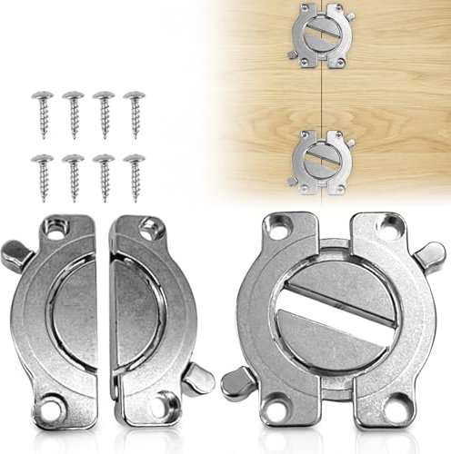 Arbeitsplattenverbinder, 2 Stück Tischplattenverbinder, Möbelverbinder Metall Drehriegel, Zinklegierung Beschläge Möbel Tischverbinder für Büro Tisch Schreibtisch Esstisch