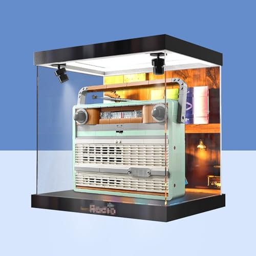 Vitrine en acrylique pour modèle radio rétro Le-go 10334 – Protection robuste pour votre collection (modèle non inclus) (option F)
