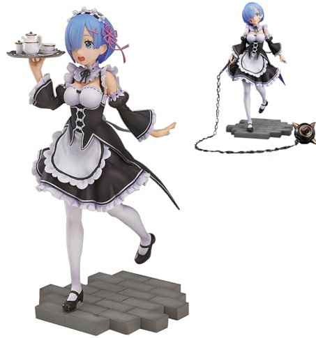 Anime-Figur, Rem-Figuren, 22,5 cm, kann das Gesicht ändern, Statue, Modell, handgefertigte Actionfigur, Desktop-Dekoration, Ornamente, Sammlerstück