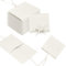 Sourcing Map 40 Pcs Microfiber Jewelry Pouches - 3.1 × 3.1 Inch Mini Packaging Bags with Tie for Small Jewelry Gift Bag Bulk Necklace Earrings Bracelet, White