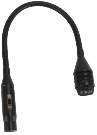 Dynamic Gooseneck Microphone for Vocal Applications, 3 Pin XLR Mic, DJ Mic Professional XLR Gooseneck Microphone for Stage