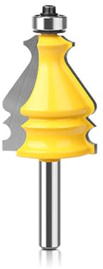 MACHSWON Architektonischer Fräser-Bit, 8 mm Schaft, 35 mm Schnittdurchmesser, 45 mm Schnittlänge, Nut- und Federfräser-Bits, Kugellager, Fisch-geformter Schlitz-Holzfräser,