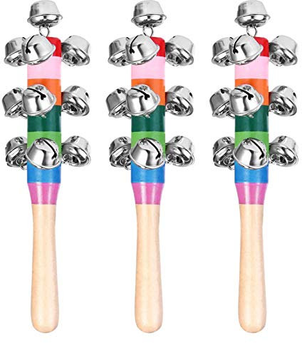 Weihnachtsglocken mit Schellenmotiv, Dekoration, Glocken, Musikinstrument, Zähler für Kinder, Mathematik, 100 Stück (A, Einheitsgröße)