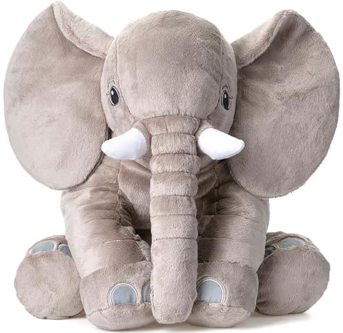 corimori 60cm Elefant Kuscheltier I extra Flauschiges, XXL Plüschtier (Grau - Pip der Elefant)