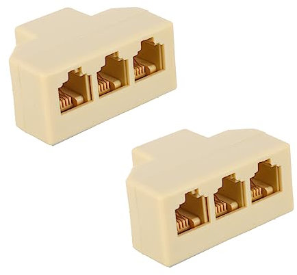 BELLIFFY Rj11 Socket Splitter 2pcs Phone Plug Separator Adaptateur Linphone Fixe