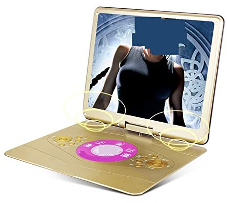 OUTFYT Lecteur DVD Portable, HD LED 14 écran 20 Pouces Lecteur DVD EVD Super Mince Jeu Maison Portable Mobile Disque 3D vidéo Machine Haut-Parleur TV,Compatibilité Multiformat