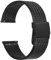 WOCCI 22mm Elite Uhrenarmband aus Metall für Damen und Herren, Gewebtes Mesh Armband, 316L Edelstahl, Schnellverschluss, Verbesserte Faltschließe (Schwarz)
